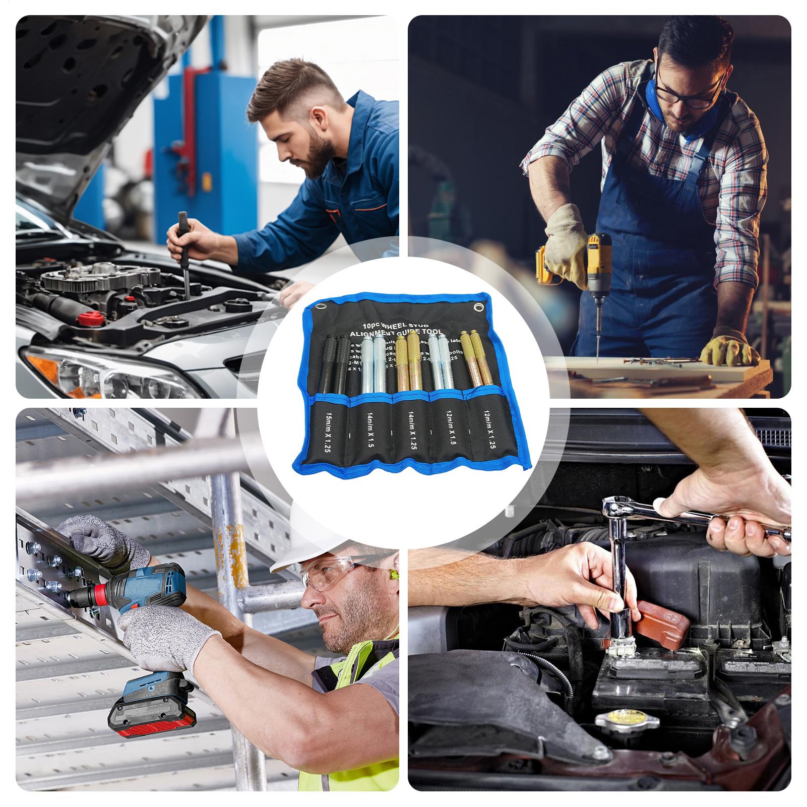 Automotive Tools - หมุดยึดล้อสำหรับงานปรับตั้งล้อ 10 ชิ้น ใช้ได้ทั่วไป ป้องกันสนิม กันลื่น