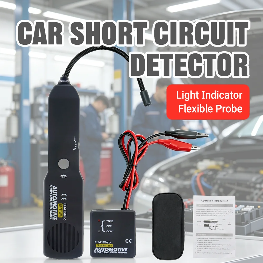 Car Diagnostic Tool - เครื่องมือตรวจสอบวงจรรถยนต์ EM415 PRO สายสั้นสำหรับค้นหาสายไฟเปิด DC 6-42V