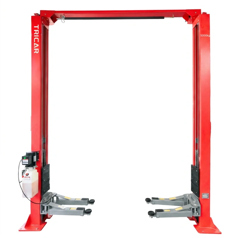 Car Lift - ทริคาร์ ตันโพสต์ โอเวียด ลิฟท์ยกรถแบบสองจุด ปลดล็อคด้วยมือ รอกยกแบบโครงสำหรับอู่ซ่อมรถและอู่ช่าง