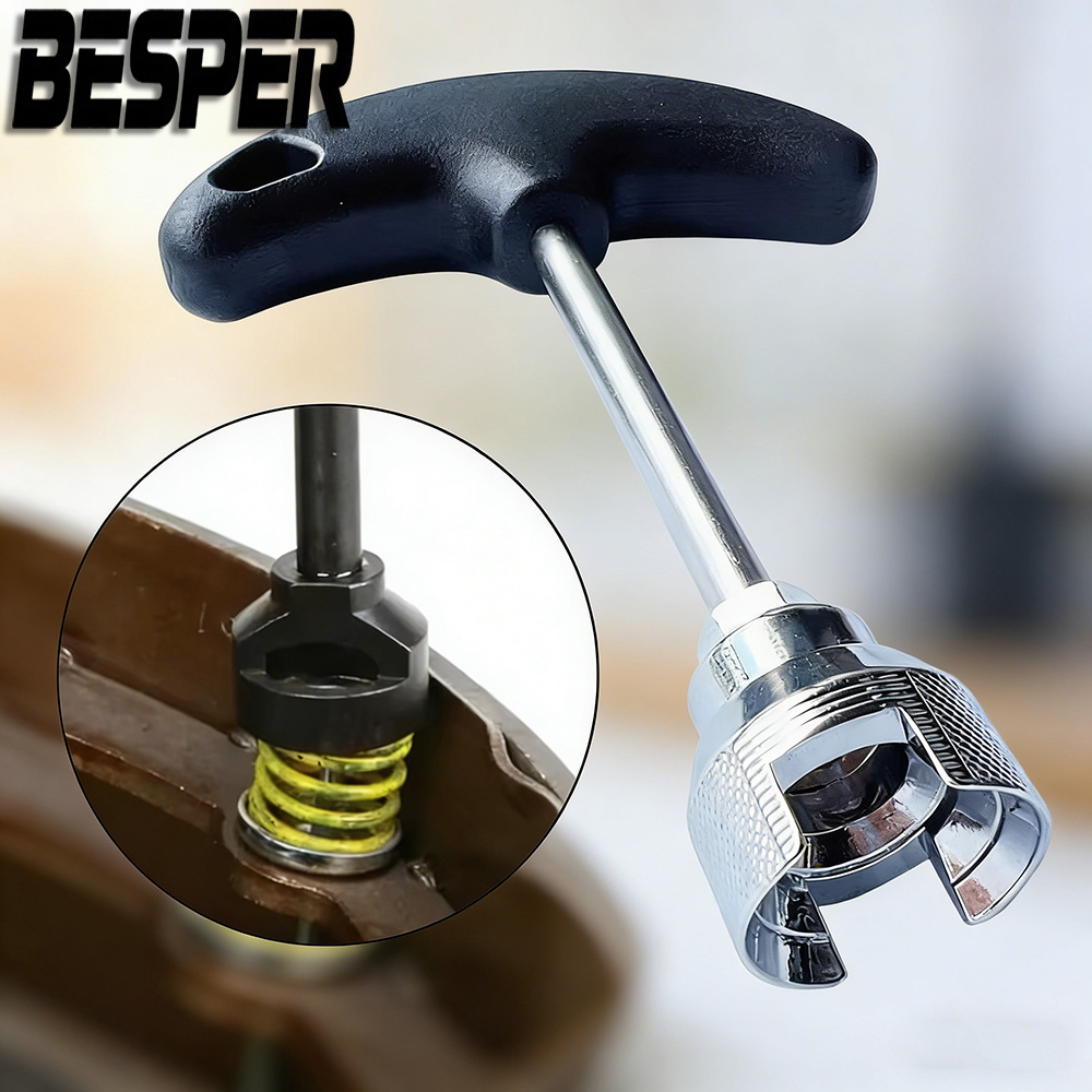 Spring Compressor Tool - เครื่องมือปรับสปริงเบรก, เครื่องมือบีบอัดสปริงเบรกแบบ Heavy Duty พร้อมด้ามจับตามหลักสรีรศาสตร์, เครื่องมือซ่อมเบรกสำหรับรถยนต์และรถบรรทุกแบบ