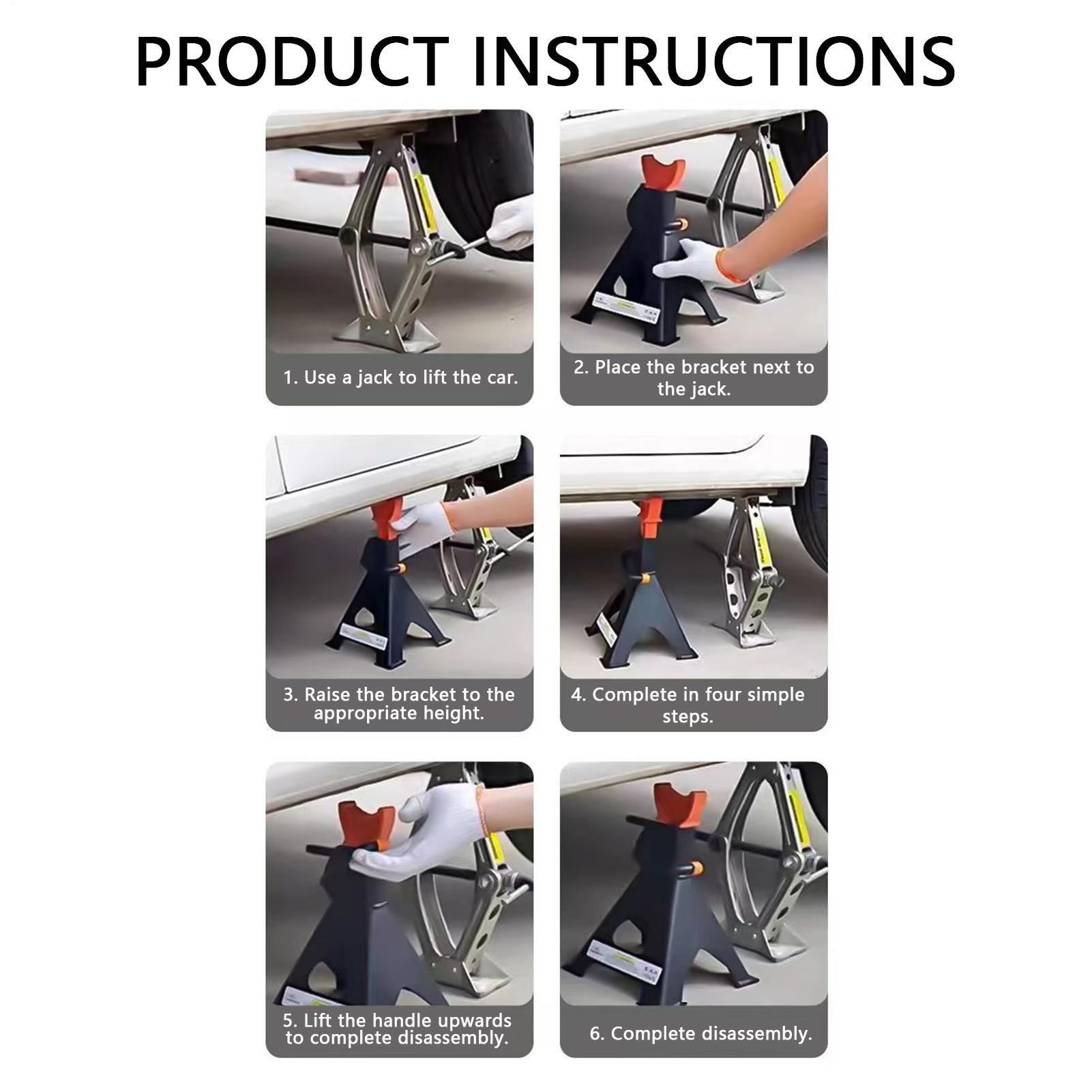 Car Jack - ขาตั้งรถบรรทุก 3 ตัน/6 ตัน ปรับระดับความสูงได้ ขาตั้งยกสำหรับงานหนัก