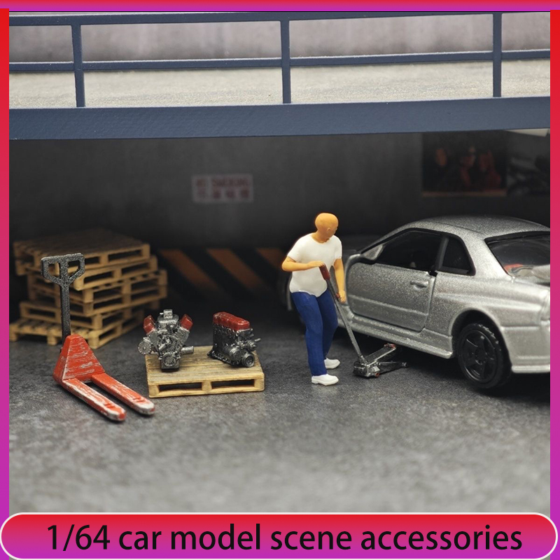 1:64 ของตกแต่งฉากร้านซ่อมรถยนต - Car Jack บทวิจารณ์และราคา