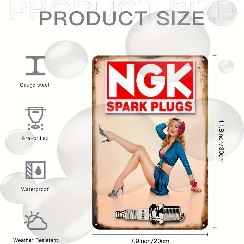 ป้ายโลหะรูปหัวเทียนวินเทจ - ป้ - Spark Plug บทวิจารณ์และราคา